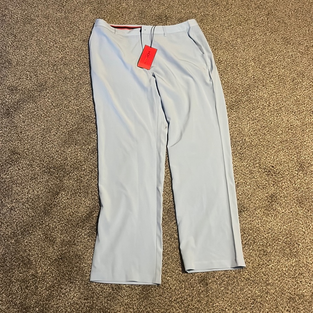 Short par 4 light blue golf pants